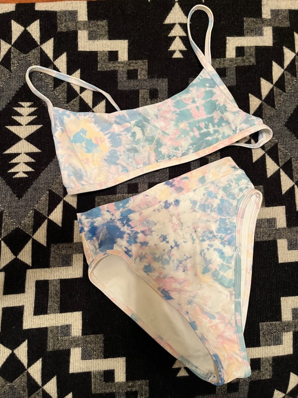 l*space Pastel Tie-Dye Bikini in Blue, Pink, Yellow